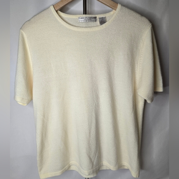 Carolyn Taylor Vintage Cream Knit Top & Button Cardigan Set | Size L - Picture 2 of 8